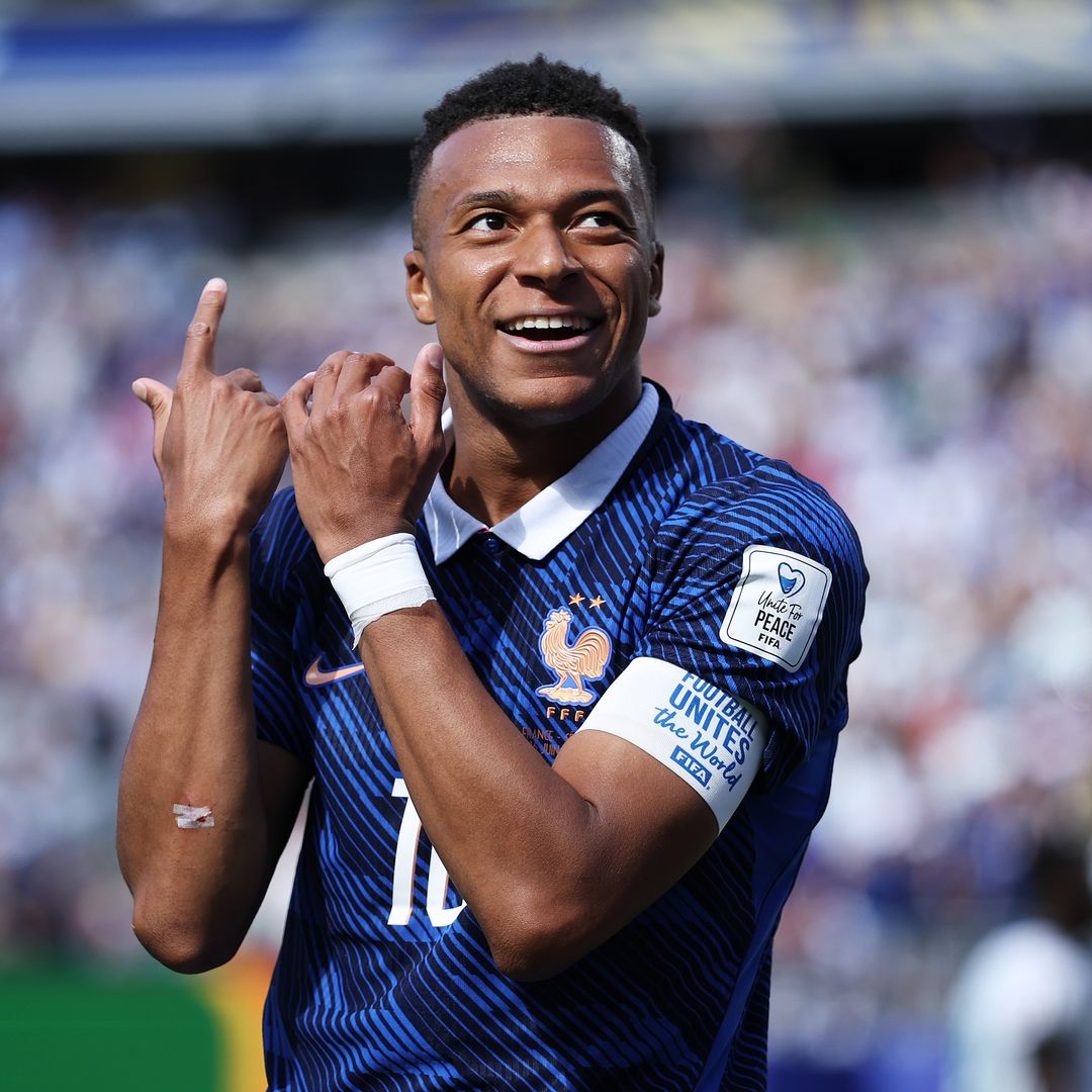 Kylian Mbappé durante un partido con la selección de Francia en el Mundial 2026